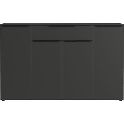 Sideboard GERMANIA "Mailand", grau (graphit), B:161cm H:101cm T:40cm, Holzwerkstoff, Sideboards, Sideboard, Sideboard mit einer Schublade und 4 Türen, in graphit & weiß verfügbar