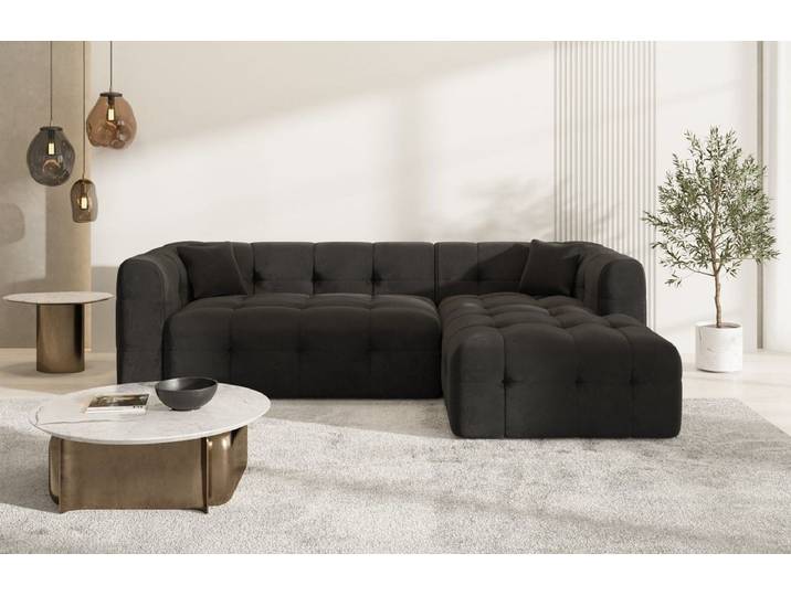 Couch Sevilla L-Form in Stoff