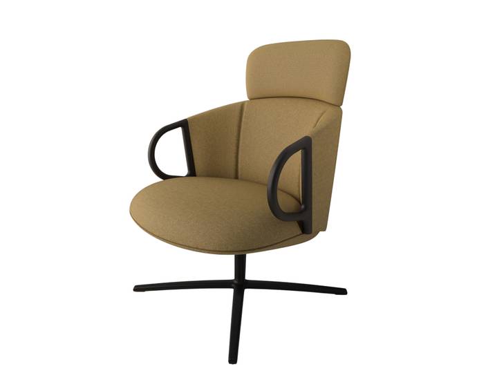 Lounge Sessel Gaber Cucaracha mit hoher Rückenlehne, Gelb, Neu