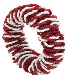 Saro Lifestyle Napkin Rings With Beaded Design (Set of 4)