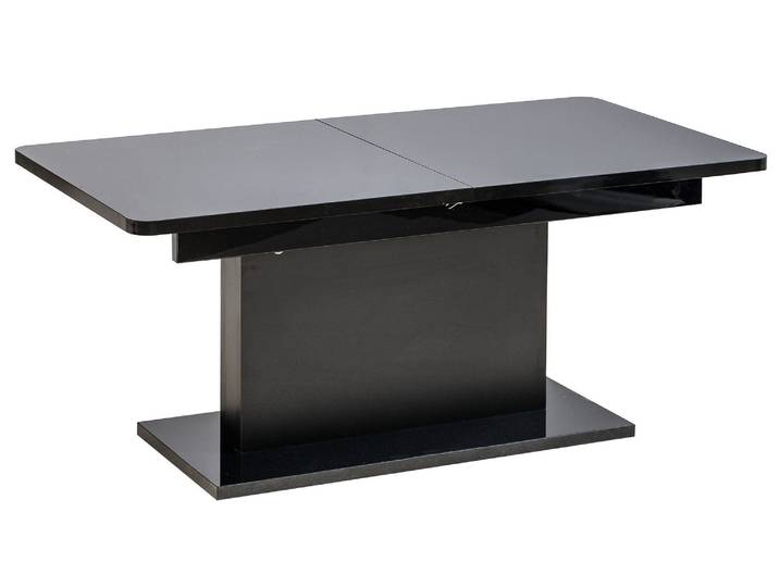 Ausziehbarer Esstisch METRON 126-167,5x70x74,2 cm, Rechtecking, Schwarz