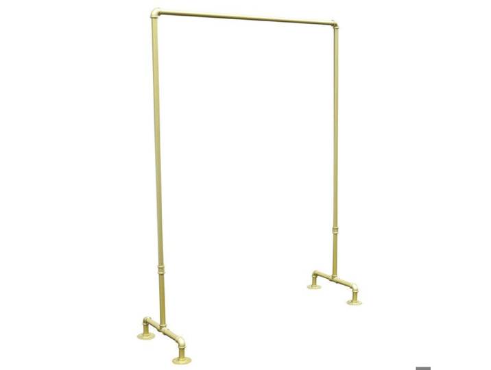 Portant à vêtements en métal doré pour le magasin et la maison Design loft industriel avec tuyaux en fonte malléable 150 x 110 cm