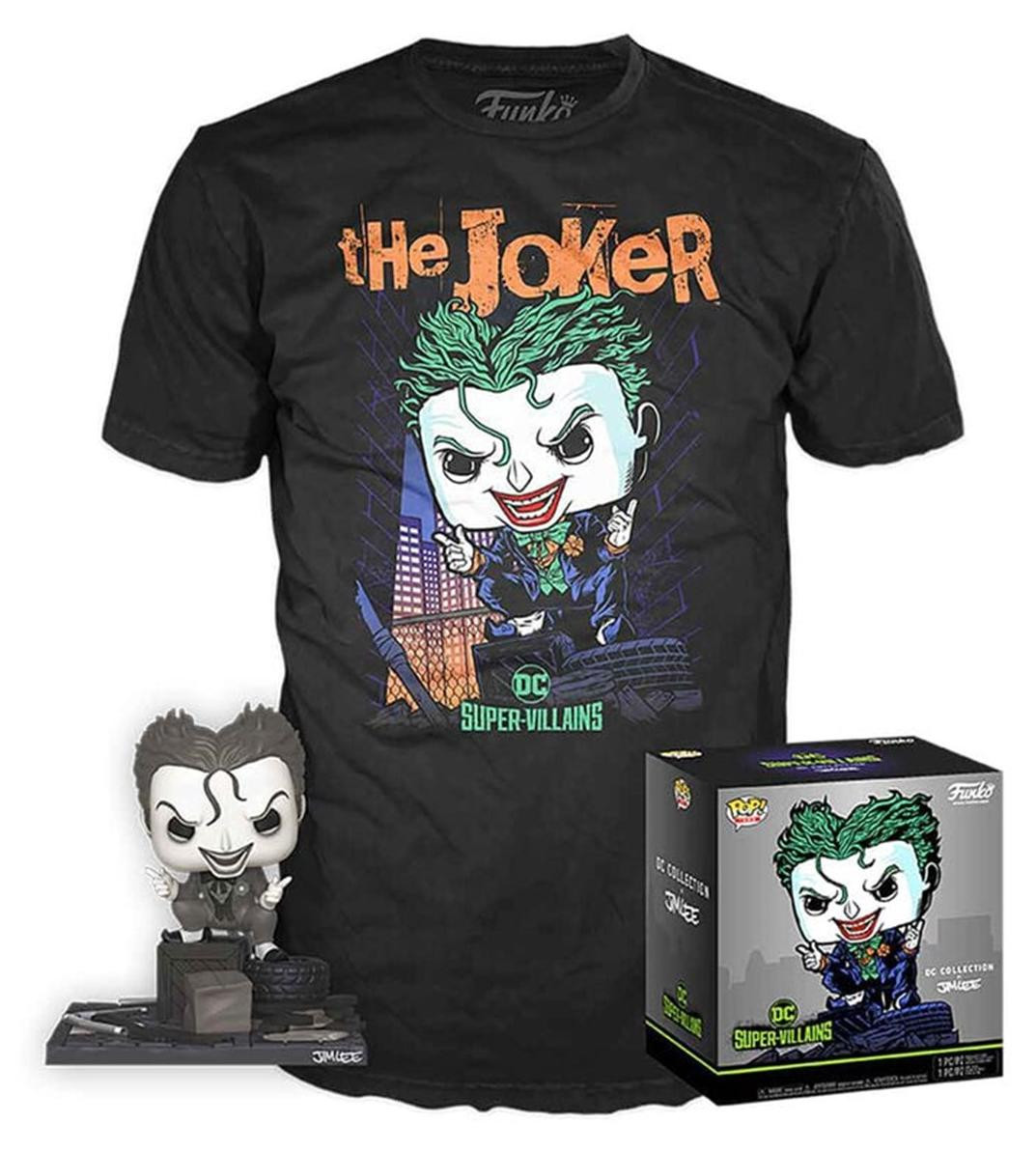 Funko Pop! DC Comics Joker Jim Lee Vinyl Figuur met T-shirt maat S