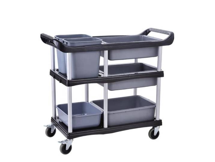 Bc-elec - GX-032E Chariot de débarrassage et dressage Desserte de cuisine Servante 3 étages avec freins 104x46x91cm