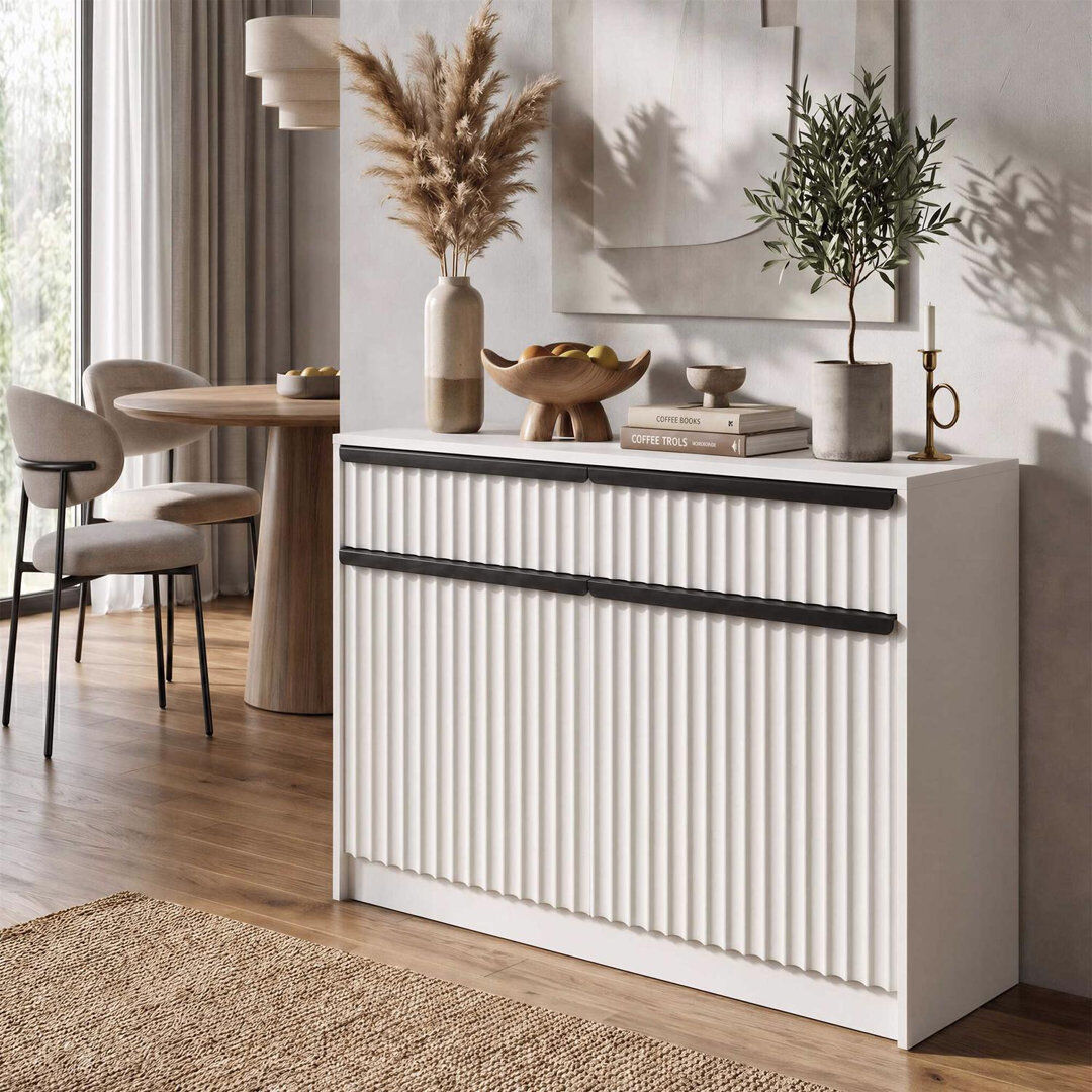 Daily Deal Offers Lania 110cm Sideboard White 77cm H X 110cm W X 40cm D