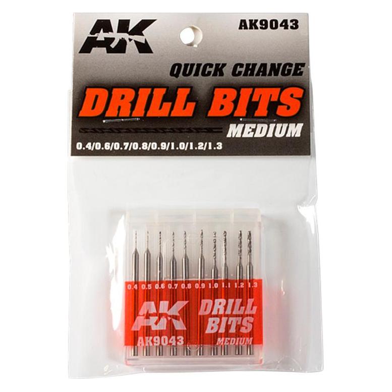 AK Interactive - Set de Forets 0.4 - 1.3mm (0.4 Millimeter, 1.3 Millimeter) (AK9043)