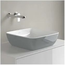 Villeroy und Boch Artis Aufsatzwaschbecken 417841BCT7 41x41cm, ohne Hahnloch, ohne Überlauf, French Linen