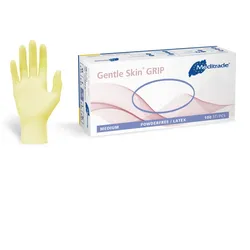 Meditrade Gentle Skin Grip | Latex Handschuhe | 100 Stück | Größe S | naturlatex
