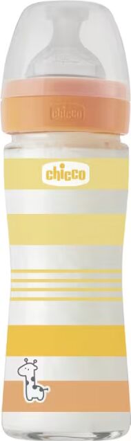 Chicco Well Being Biberões de Vidro Fluxo Normal 0m+ 240ml Amarelo