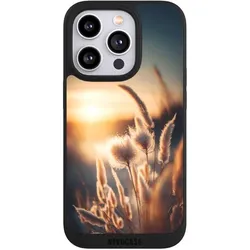Nivocase Handyhülle für Apple iPhone 14 Pro Hülle NIVOpure Case Schwarz Natur Sonne Pampasgras (Apple iPhone 14 Pro), Smartphone Hülle, Schwarz