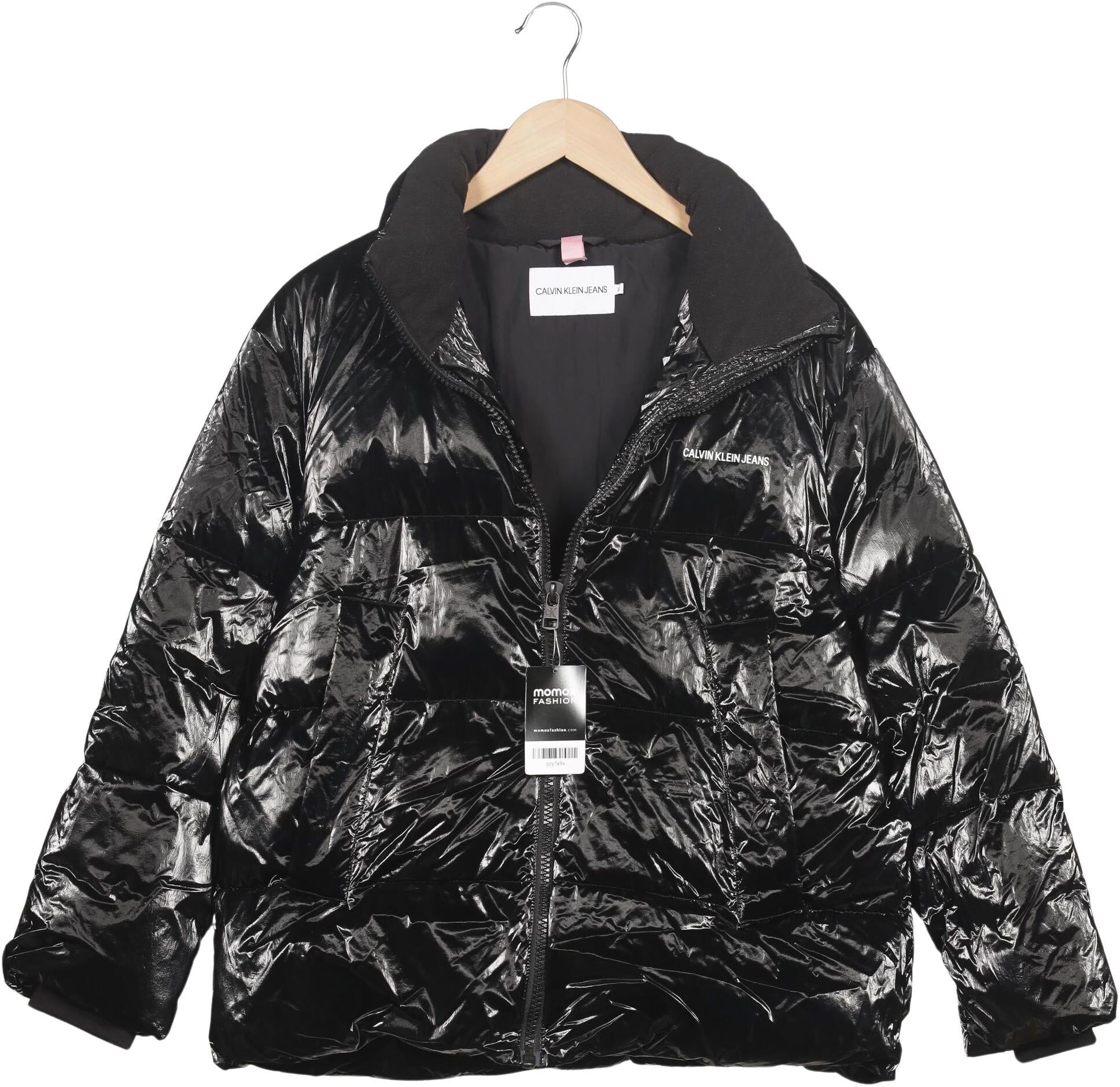 Calvin Klein Jeans Damen Jacke, Schwarz, Gr. S, Synthetik - Second Hand