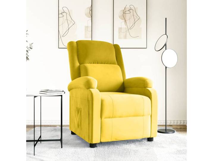 vidaXL Relaxsessel, Relaxsessel Gelb Samt