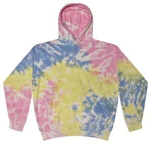 Tie-Dye CD877 d Hooded Sweatshirt in Sherbet size 2XL   Cotton/Polyester Blend 8777, T8777