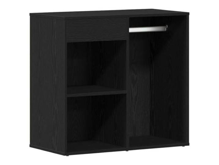 GKHPYURE Schminktisch mit Schublade Eiche Schwarz 80 x 40 x 75 cm Holz Modernes Design, glatte Oberfläche, pflegeleicht, stabile Struktur, vielseitig einsetzbar im Innenbereich