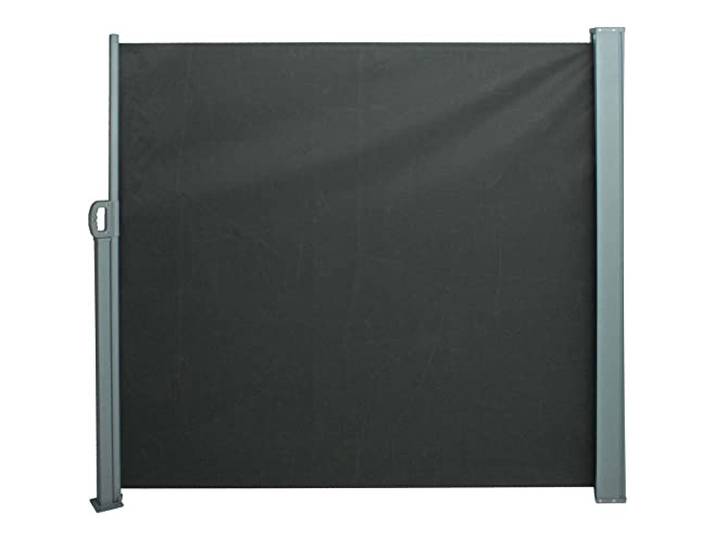Harms Seiten Markise silber grau anthrazit Aluminium Stahl Terrasse Veranda Polyester