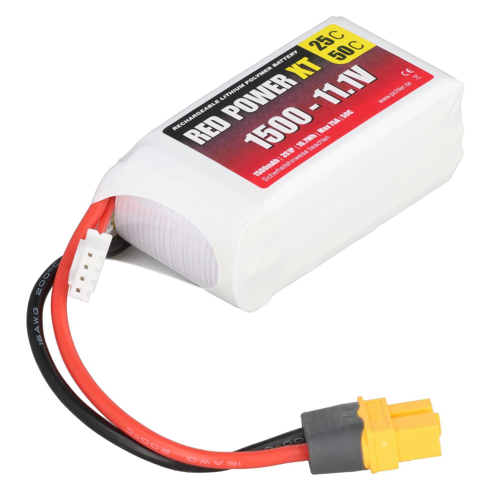 Red Power Modellbau-Akkupack (LiPo) 11.1 V 1500 mAh Softcase XT60 (1500 mAh, 11.10 V) (15415)