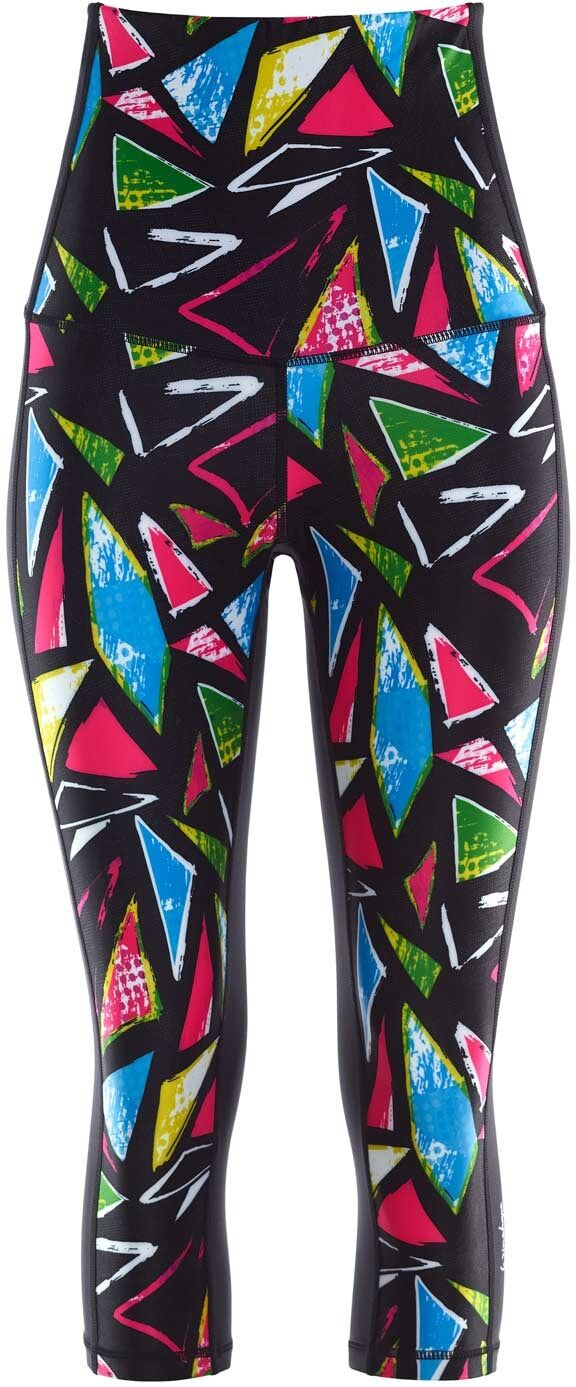 Leggings WINSHAPE "HWL210-Disco", Damen, Gr. XS, Normalgrössen, bunt (disco), 80% Polyester, 20% Elasthan, Hosen Leggings, Core-Stability-Bund mit Bauch-Weg-Effekt disco XS, Normalgrössen