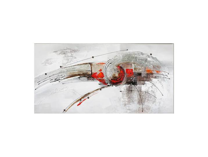 Leinwandbild Arte, Alldecor, weiss/rot/grau
