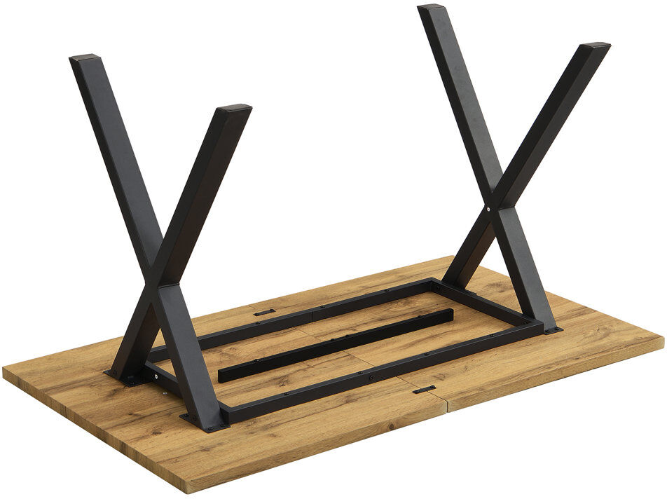 Borough Wharf Dining Table With Cross-leg Natural Wood