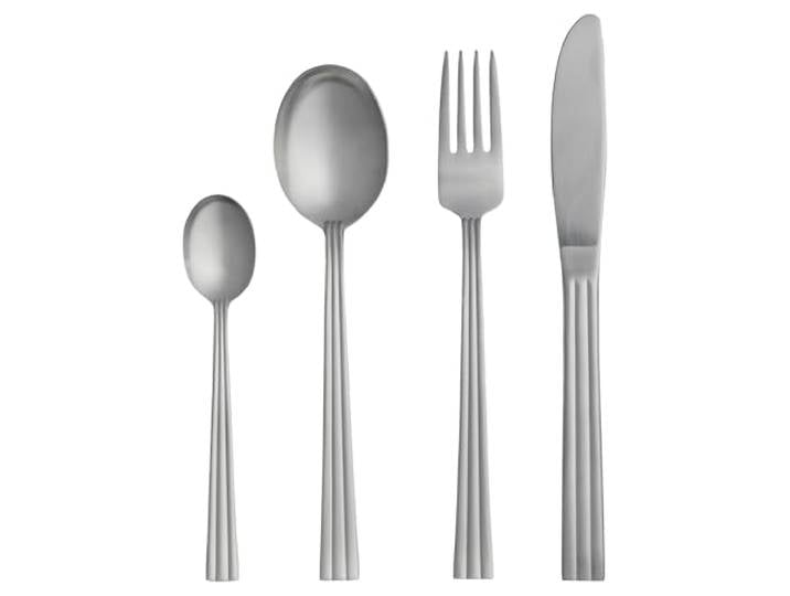 Gense Thebe Besteck Set 6 Personen, 24 Teiliges Besteckset, Essbesteck Set aus Mattem Edelstahl, Spülmaschinenfest, Skandinavisches Design