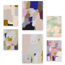 POSTER Set Mit 6 Farbe Stokes In Zusammenfassungen A3 & A4 Rahmenlos