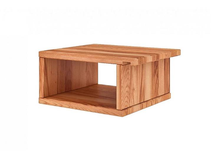 Natur24 Nachttisch Nachttisch Hängend Bento 3 Kernbuche 35x31x17cm mit offenem Fach