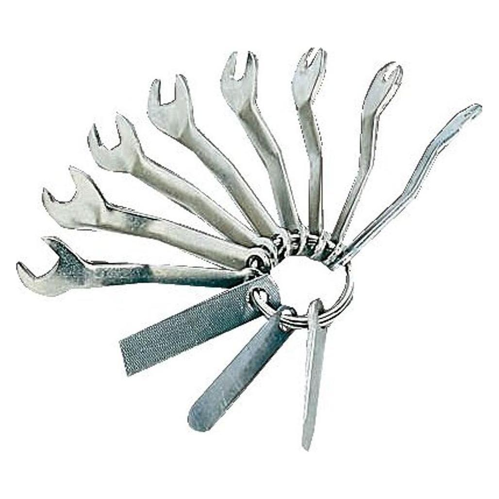 Bahco Satz metrischer Magneto-Doppelmaulschlüssel auf Ring, verchromt (4.5 mm, 5.5 mm, 6.5 mm, 7.5 mm) (3280M)