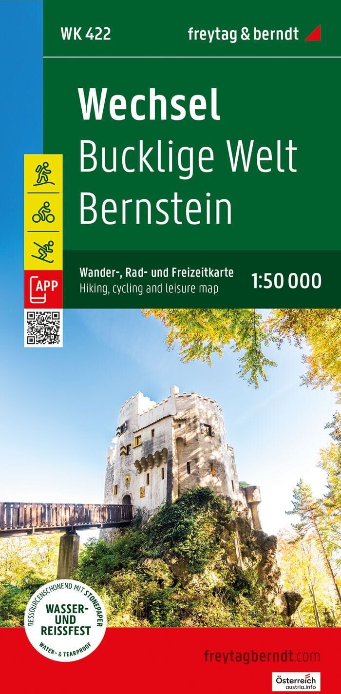 Carte de randonnée n° WK422 - Wechsel, Bucklige Welt, Bernstein (Alpes autrichiennes)   Freytag & Berndt