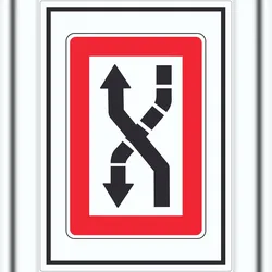 HB-Druck Fahrwasser nach Backbord zu überqueren Symbol Aufkleber A3 (297x420mm)