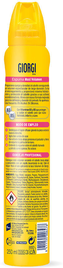 Giorgi Line Mousse fixatrice Giorgi MAXI-VOLUME n° 4 250 ml