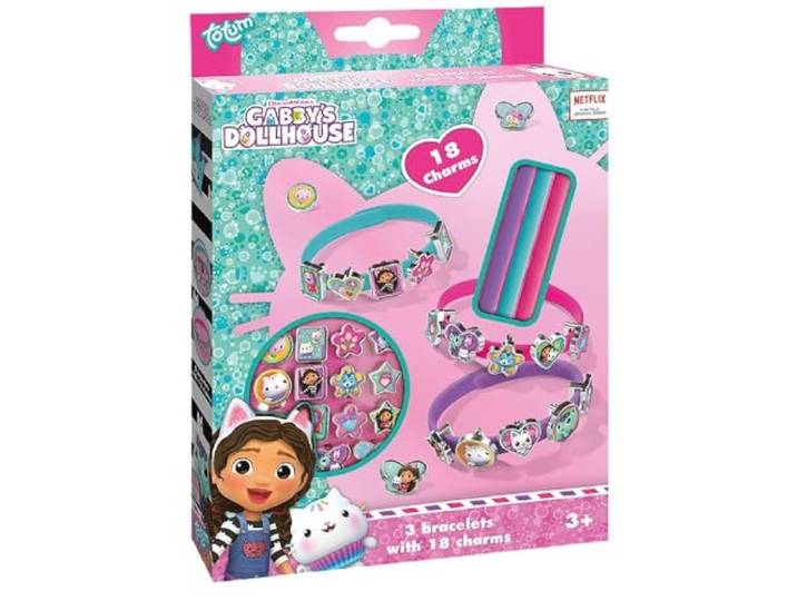 TM ESSENTIALS Gabby's armbandenset met 18 verschillende hangers, bedelhangerset, ideaal als kindercadeau en meisjesaccessoire