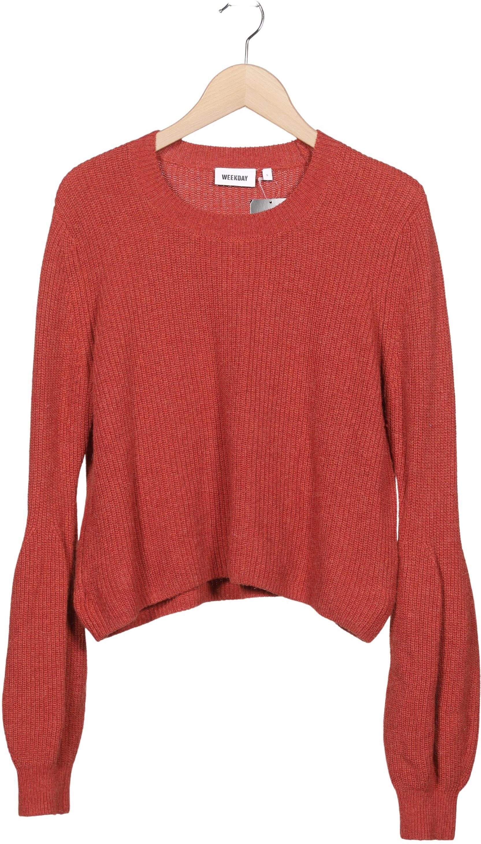 Weekday Damen Pullover, Rot, Gr. S, Wolle / Synthetik / Viskose / Alpaka - Second Hand
