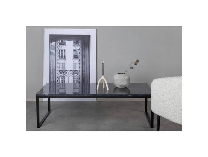 Livetastic Couchtisch, Grau, Schwarz, Metall, Stein, rechteckig, eckig, 60x36x120 cm, einfacher Aufbau, Wohnzimmer, Wohnzimmertische, Couchtische, Couchtische Marmor