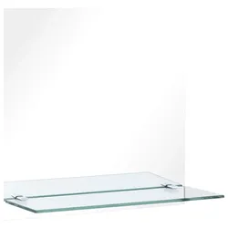vidaXL Wandspiegel mit Regal 40x40 cm Hartglas