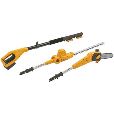 Garten-Multifunktionsgerät STIGA GARDEN "MT 100e", gelb, Garten-Multifunktionsgeräte, Heckenschere und Kettensäge in einem, mit Akku 20V/4Ah und Ladegerät