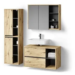 BADMÖBEL-SET Vomano, Artisan-Eiche, 3-teilig