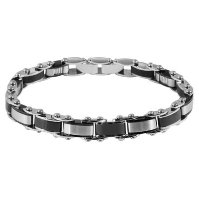 Gliederarmband ADELIA´S "Armband – Gliederarmband aus Edelstahl 21 cm", silber, Armbänder, Herren, 21cm, Edelstahl, Gliederarmband, Perfekt als Geschenk zum einen besonderen Tag
