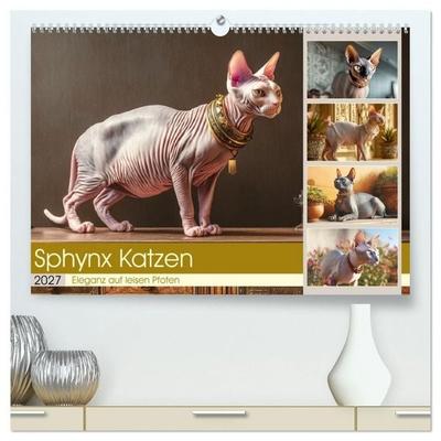 Sphinx Katzen. Eleganz auf leisen Pfoten (hochwertiger Premium Wandkalender 2027 DIN A2 quer), Kunstdruck in Hochglanz