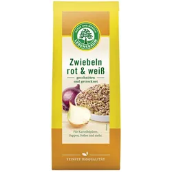 Zwiebeln rot & weiß - geschnitten und getrocknet