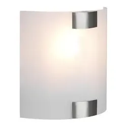 Trio Wandleuchte Pura Glas Silber Nickel matt 20 x cm