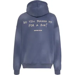 Another Cotton Lab Wanna Go Washed Hoodie | Gr. M | blau - blau