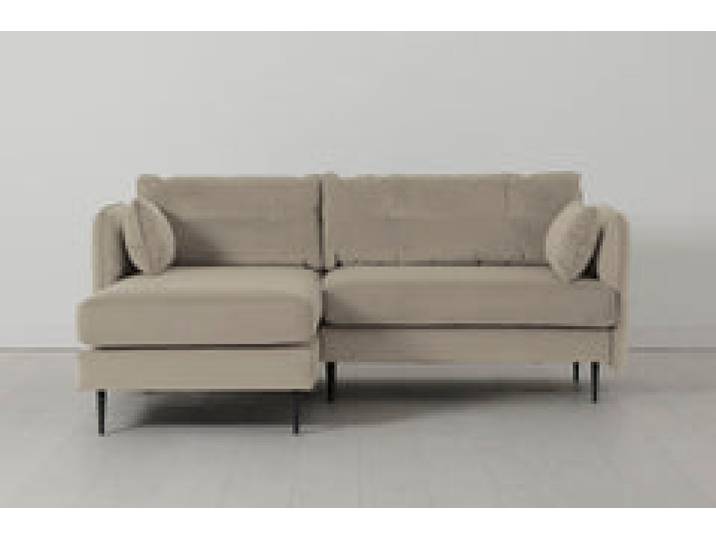 Model 19 Dreisitzer Chaiselongue-Sofa (Links), Knochenweiß