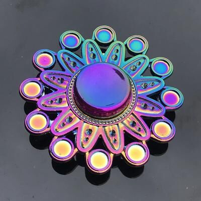 Uplifted Finds Rainbow Metal Fidget Spinner Colorful High Speed Hand Toy n