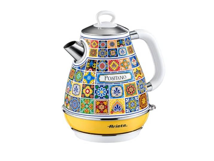 Ariete Positano 2869 Waterkoker, elektrische waterkoker, 1,7 l, thee, kruidenthee, draadloze bodem, automatische uitschakeling