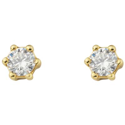 Paar Ohrhänger ONE ELEMENT "0.15 ct Diamant Brillant Ohrringe Ohrstecker aus 585 Gelbgold", gold, Ohrringe, Damen, Damen, 0,15, Diamanten Gelbgold 585 Gold, Diamanten, Gelbgold 585, Gold, Stilvoll zurückhaltend – Diamantakzente mit ruhiger Eleganz