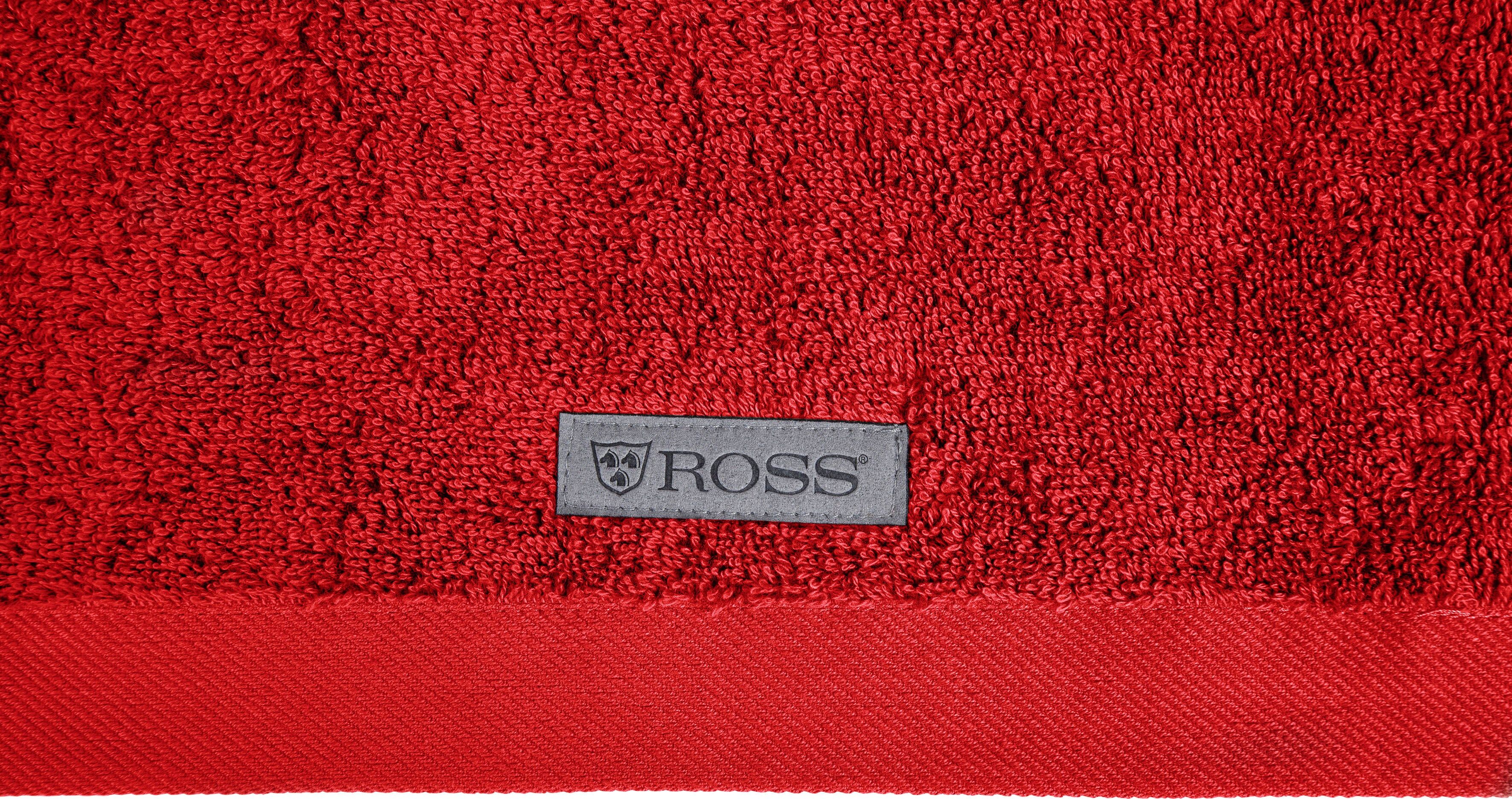 Waschhandschuh ROSS "Sinfonie", rot (kirsche), B:16cm L:22cm, Frottier, Handtücher, Waschhandschuh, in modernen Unifarben kirsche B/L: 16cmx22cm, 6 Stk.