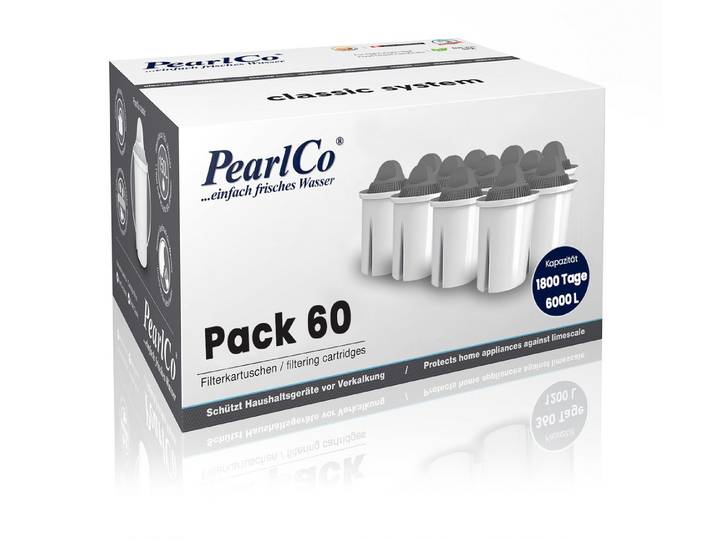 perlopur Wasserfilter Classic Protect+ Filterkartuschen für extra Kalkschutz, Zubehör für perlopur, pearlco und BRITA Classic