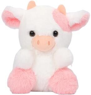 Friendly Fresh Finds Cute Cow Plush Toy Strawberry Bull Stuffed Animal For Party Decor & Gift pink