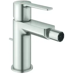 Grohe Lineare Bidetarmatur 33848DC1 supersteel, mit Ablaufgarnitur