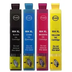 Kompatibles Druckerpatronen Set wie Epson 604, 604XL Schwarz, Cyan, Magenta, Gelb - XXL Füllmengen